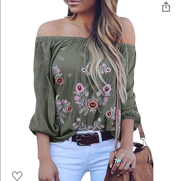 LAST ONE SALE black embroidered floral blouse - Picture 12 of 16